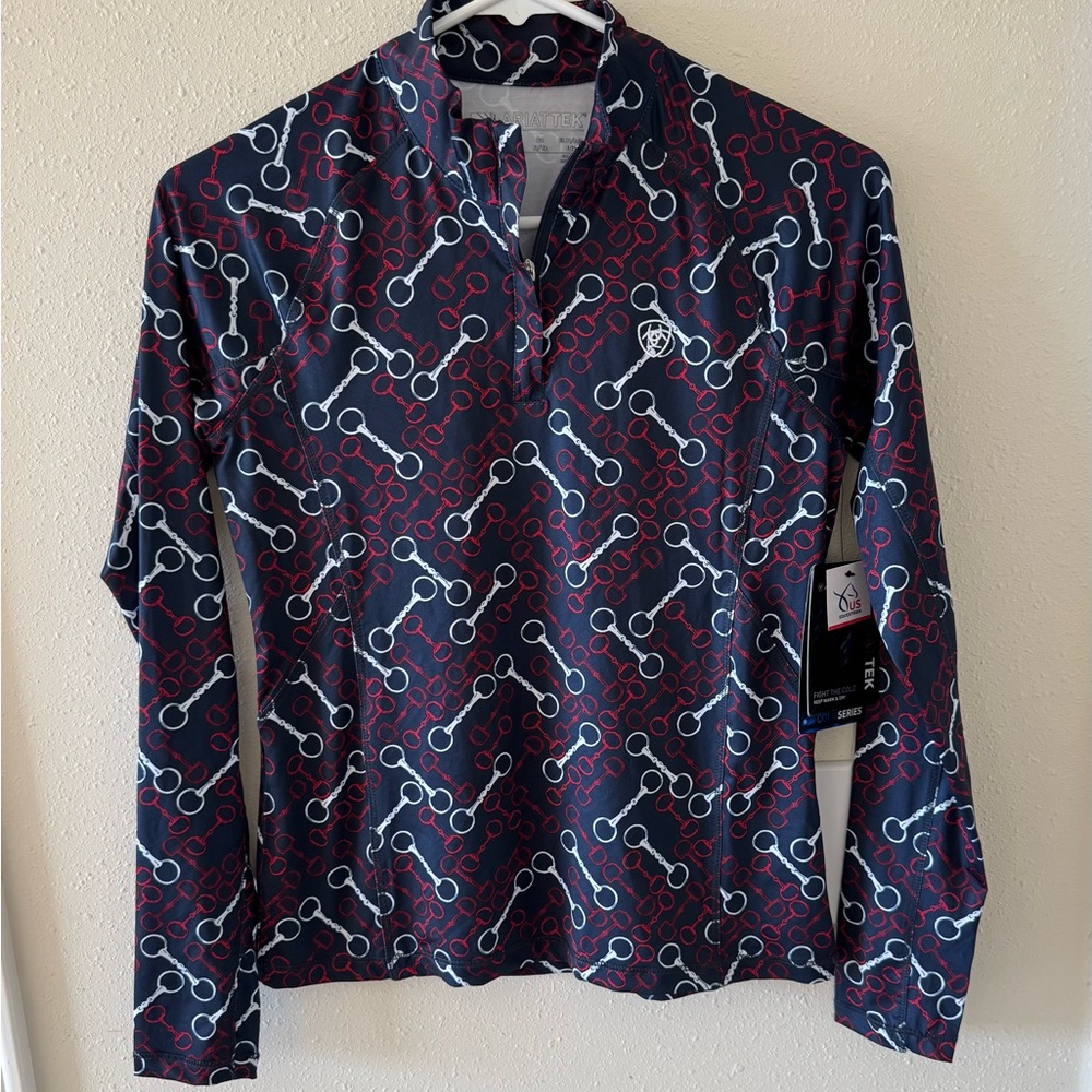 New Ariat AriatTek Cold Series Youth L 12 Lowell Team Print 2.0 Baselayer Shirt